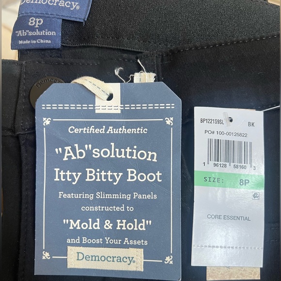 Democracy Black Ab Solution Itty Bitty Boot Jeans - Picture 10 of 12